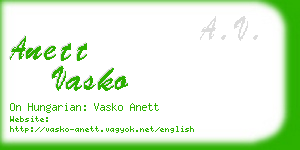 anett vasko business card